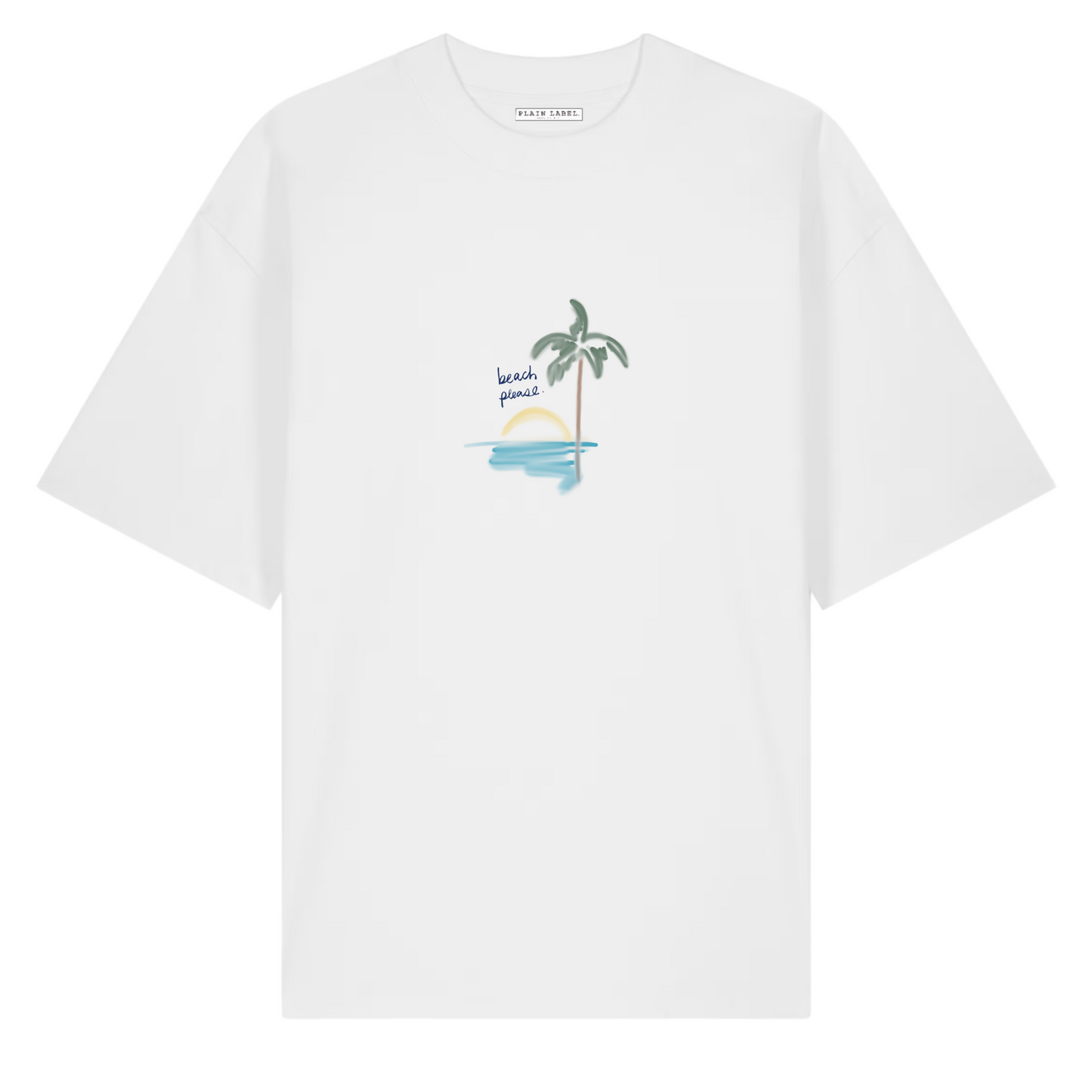 THE “BEACH PLEASE” T SHIRT (OVERSIZED FIT)